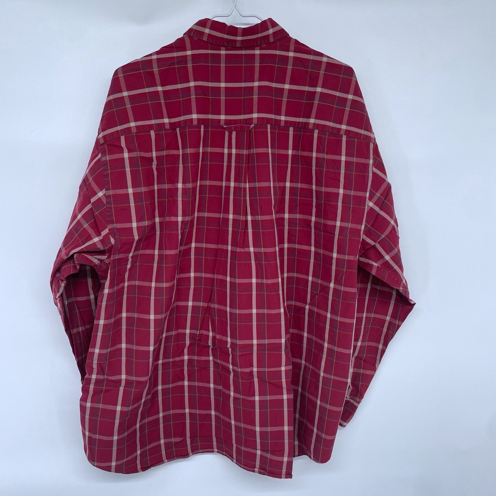 Pendleton Long Sleeve Casual Button Down Shirt XL Red White Plaid Cotton - Picture 3 of 5